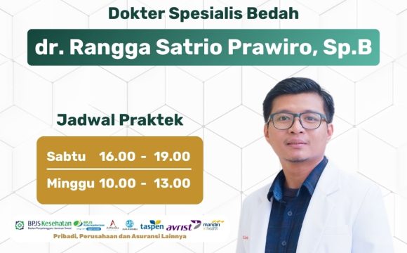 Telah Bergabung Dokter Spesialis Bedah dr. Rangga Satrio Prawiro, Sp.B